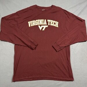 Virginia Tech Shirt Mens 2XL White Long Sleeve ACC College Football Champion